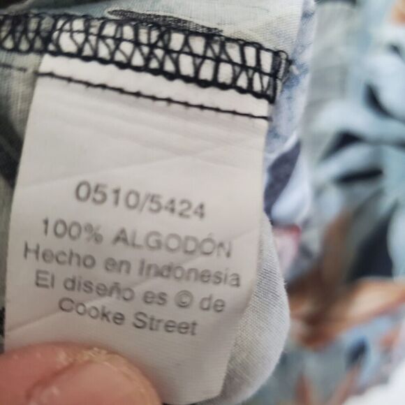 Cooke Street Shirt Honolulu Reverse Print Leaves Hawaiian Button Down Mens L - Picture 14 of 15